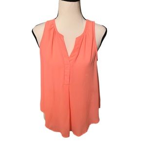 Lush Tank Blouse Size XS in Coral Orange